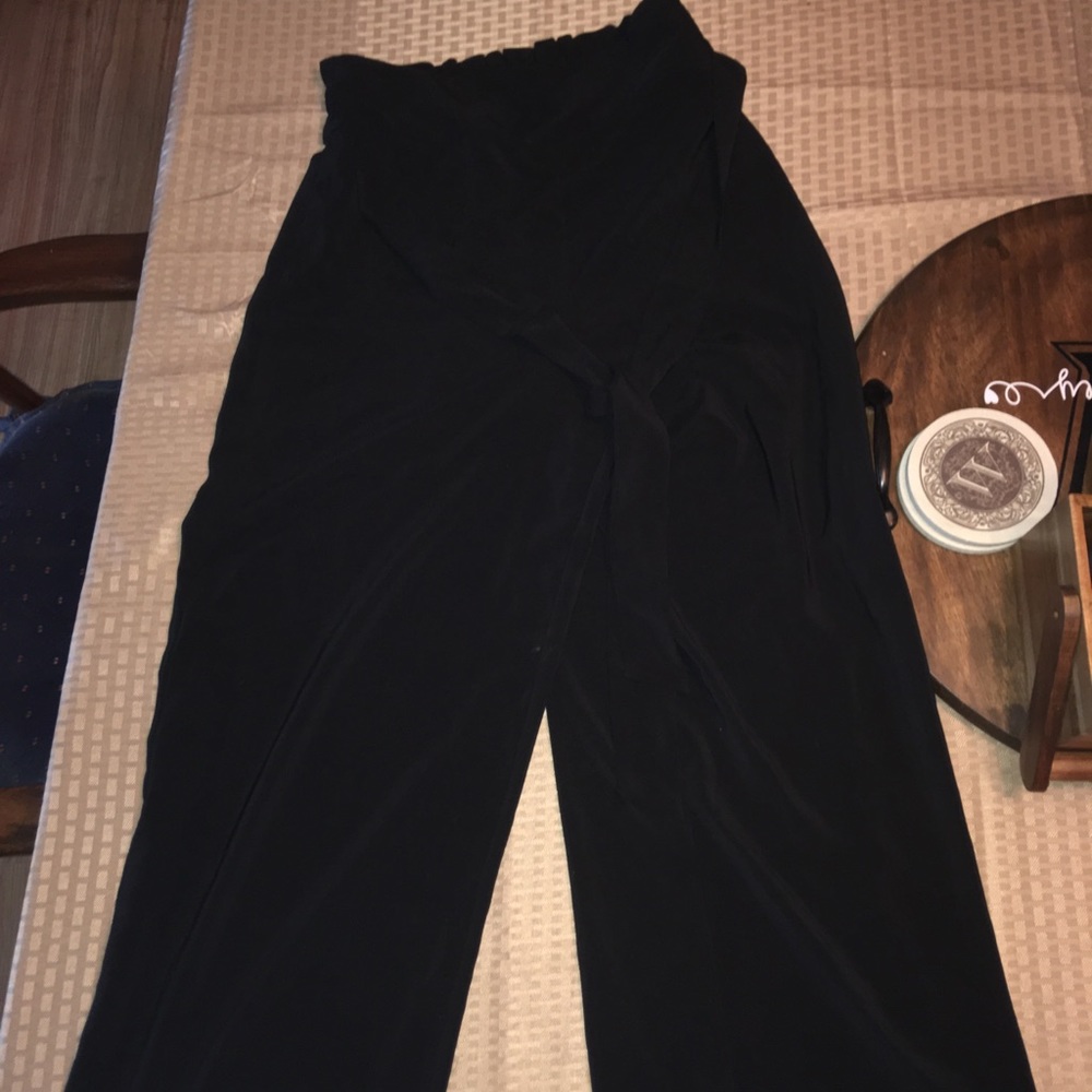 Black wide leg work pants.